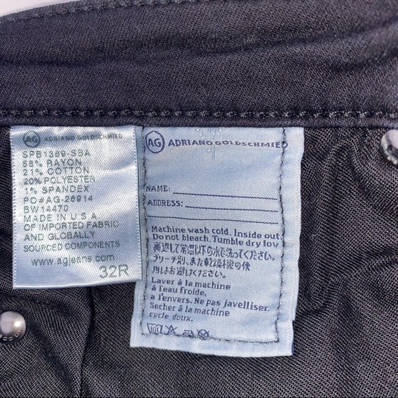 AG Adriano Goldschmied Black Super Skinny Ankle Jeans Size 32R - Picture 2 of 10
